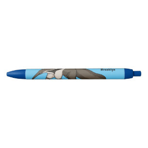 Voorbeeld van anteater happy cartoon zwarte inkt pen