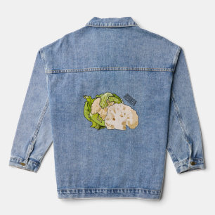 Voorbeeld van cartoon met bloemkool denim jacket