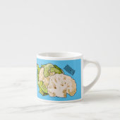 Voorbeeld van cartoon met bloemkool espresso kop (Rechts)