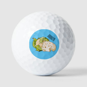 Voorbeeld van cartoon met bloemkool golfballen