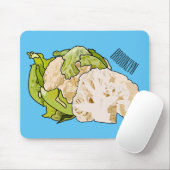 Voorbeeld van cartoon met bloemkool muismat (Met muis)