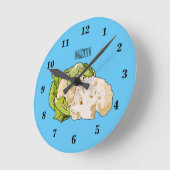 Voorbeeld van cartoon met bloemkool ronde klok (Hoek)