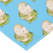 Voorbeeld van cartoon met bloemkool tafelkleed (Gekanteld)