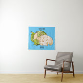 Voorbeeld van cartoon met bloemkool wandkleed (In Situ (horizontaal))