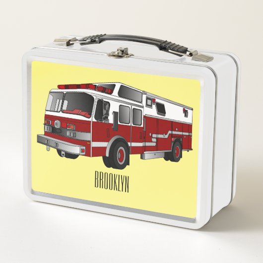 Voorbeeld van de cartoon van de brandweermotor (Voorkant)