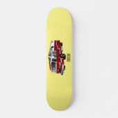 Voorbeeld van de cartoon van de brandweermotor skateboard (Voorkant)