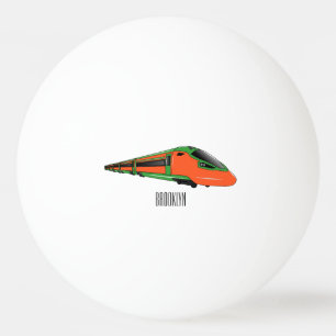 Voorbeeld van de cartoon van de bullettrein pingpongballen