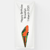 Voorbeeld van de cartoon van de bullettrein spandoek (Verticaal)