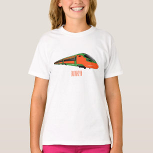 Voorbeeld van de cartoon van de bullettrein t-shirt