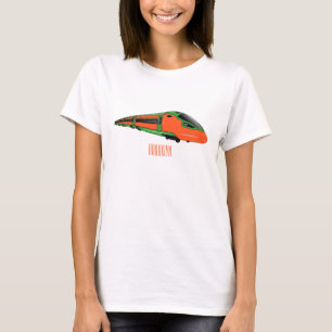 Voorbeeld van de cartoon van de bullettrein t-shirt