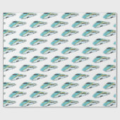 Voorbeeld van de cartoon van de hogesnelheidslijn cadeaupapier (Vlak)