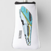 Voorbeeld van de cartoon van de hogesnelheidslijn golfheadcover (Draai 90)