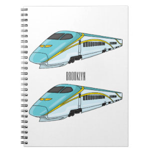 Voorbeeld van de cartoon van de hogesnelheidslijn notitieboek