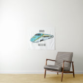 Voorbeeld van de cartoon van de hogesnelheidslijn wandkleed (In Situ (horizontaal))