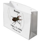 Voorbeeld van de cartoon van de kever groot cadeauzakje (Achterkant Gekanteld)