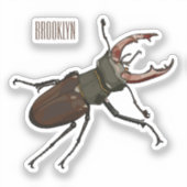 Voorbeeld van de cartoon van de kever sticker (Voorkant)