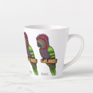 Voorbeeld van de cartoon van de paardenvogel latte mok