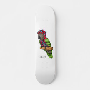Voorbeeld van de cartoon van de paardenvogel skateboard