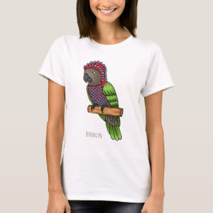 Voorbeeld van de cartoon van de paardenvogel t-shirt