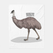 Voorbeeld van de cartoon van Emu Fleece Deken (Voorkant)