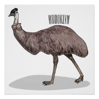 Voorbeeld van de cartoon van Emu
