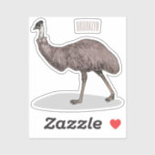 Voorbeeld van de cartoon van Emu Sticker (Vel)