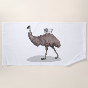 Voorbeeld van de cartoon van Emu Strandlaken