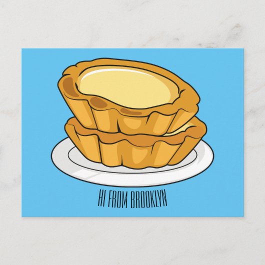 Voorbeeld van de cartoon van het eiertart briefkaart (Voorkant)