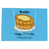 Voorbeeld van de cartoon van het eiertart groot cadeauzakje (Achterkant)