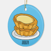 Voorbeeld van de cartoon van het eiertart keramisch ornament (Links)