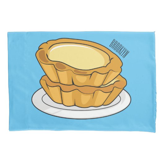 Voorbeeld van de cartoon van het eiertart kussensloop (Voorkant)