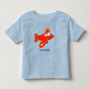 Voorbeeld van de cartoon van het rode luchtvliegtu kinder shirts