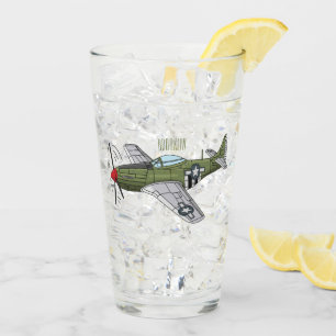 Voorbeeld van de cartoon van militaire vliegtuigen glas