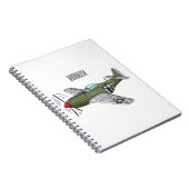 Voorbeeld van de cartoon van militaire vliegtuigen notitieboek (Rechterzijde)