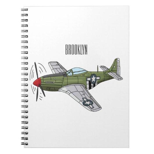 Voorbeeld van de cartoon van militaire vliegtuigen notitieboek (Voorkant)