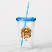 Voorbeeld van de cartoon van Pancake Acryl Drinkbeker (Achterkant)