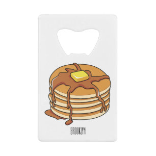 Voorbeeld van de cartoon van Pancake Kredietkaart Flessenopener