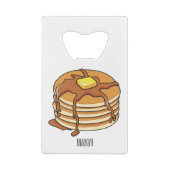 Voorbeeld van de cartoon van Pancake Kredietkaart Flessenopener (Achterkant)