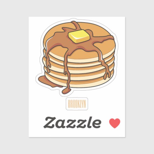 Voorbeeld van de cartoon van Pancake Sticker (Vel)