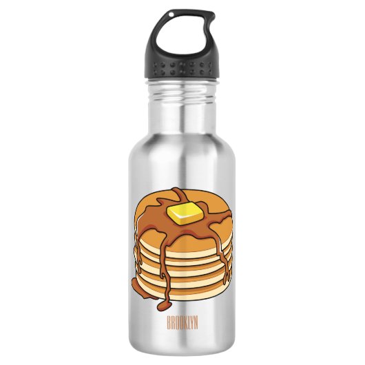 Voorbeeld van de cartoon van Pancake Waterfles (Voorkant)