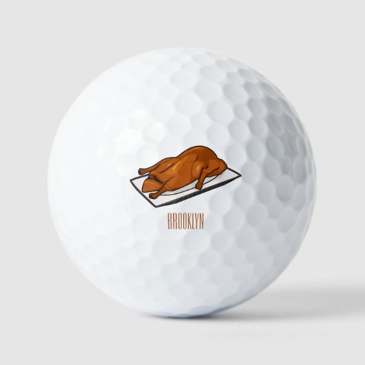 Voorbeeld van de cartoon van pekeleenden golfballen (Voorkant)