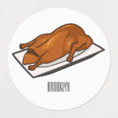 Voorbeeld van de cartoon van pekeleenden labels (Design 1)