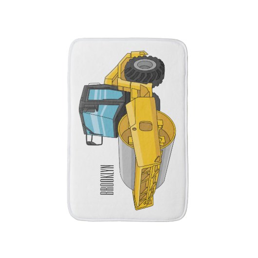 Voorbeeld van de cartoon van wegwalsen badmat (Voorkant Verticaal)