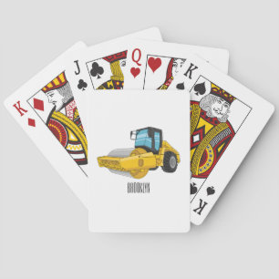 Voorbeeld van de cartoon van wegwalsen pokerkaarten