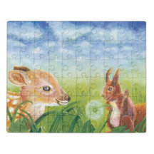 Voorbeeld van de Fawn and Squirrel