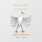 Voorbeeld van de grote cartoon van de stekelvogel raamsticker (Vel)