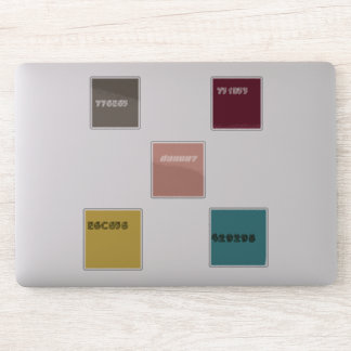 Voorbeeld van hex-codepalet sticker