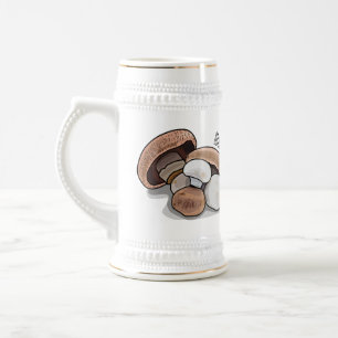 Voorbeeld van paddenstoelcartoon bierpul