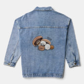 Voorbeeld van paddenstoelcartoon denim jacket (Achterkant)