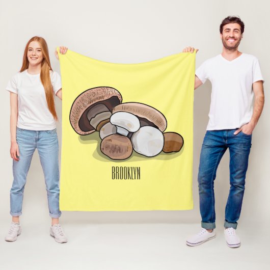 Voorbeeld van paddenstoelcartoon fleece deken (In situ)